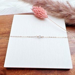 New Mini Labradorite Gold Chain Bracelet | 14k Gold Filled | Handmade in BC